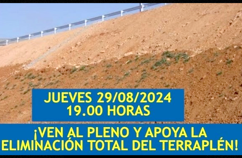 Los vecinos de Los Sifones llaman a asistir al pleno del 29 de agosto para apoyar la eliminacin del terrapln